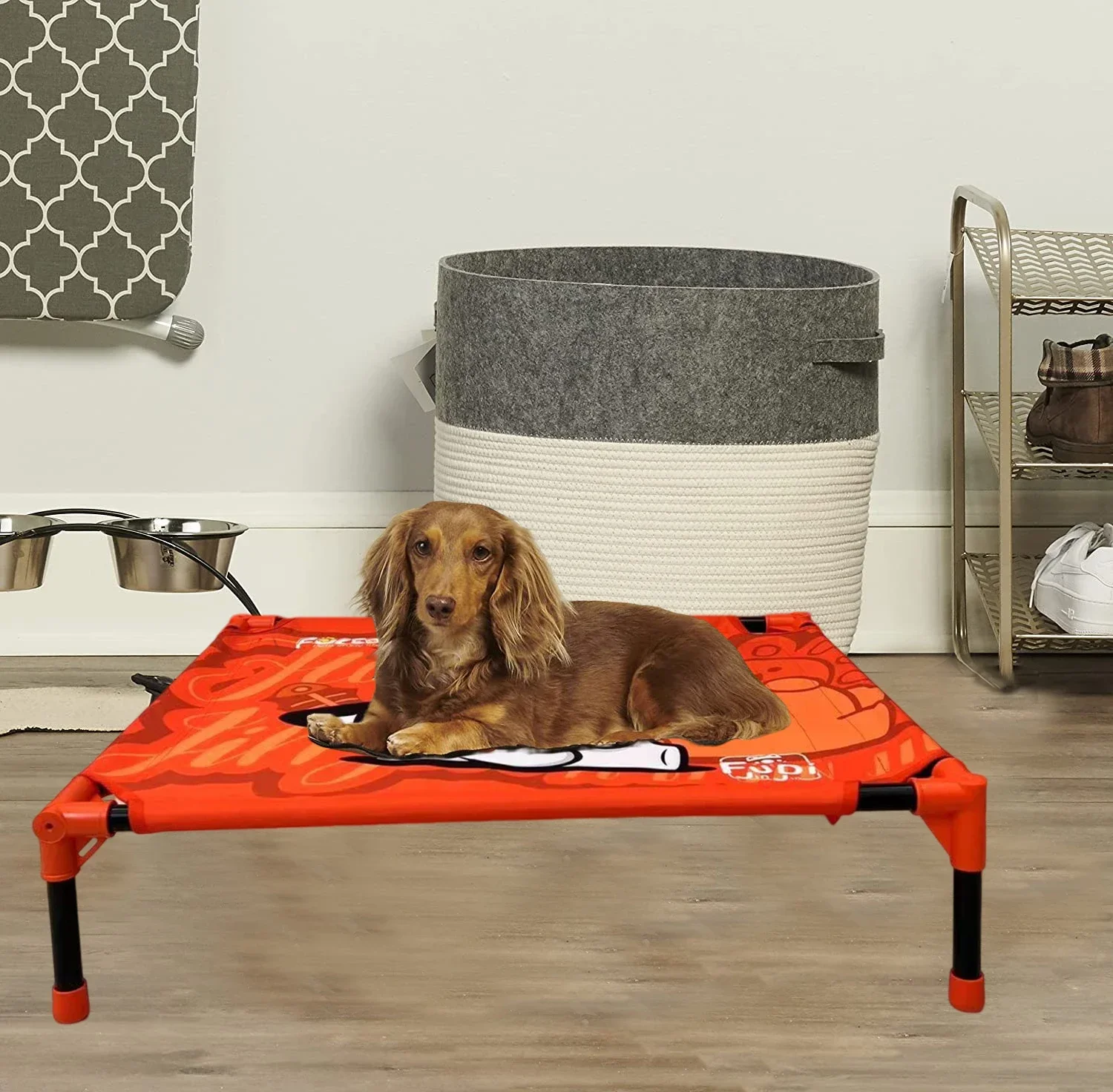 Cama portátil para perros al aire libre de invierno, malla transpirable elevada, cama grande, mediana y pequeña para mascotas para acampar o en la playa - imagen 3