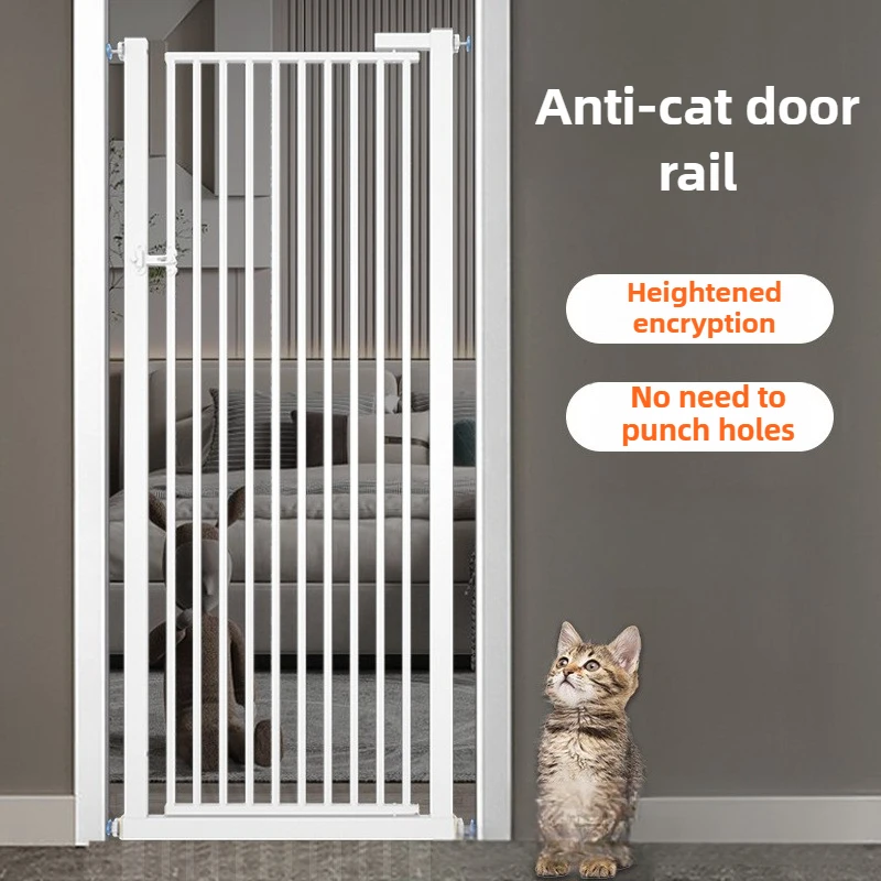 Barrera para gatos 150 cm - valla anti-salto con puerta de aislamiento