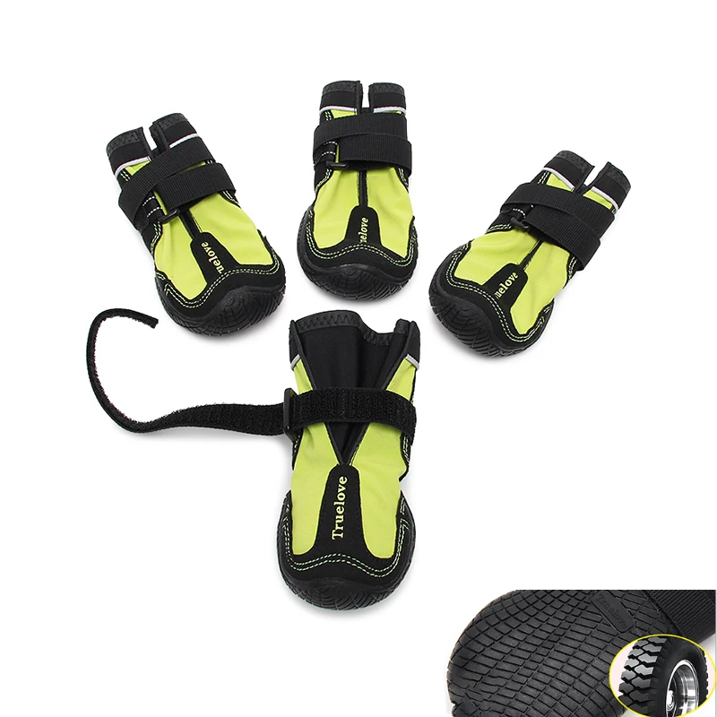 Winhyepet-zapatos para perros, botas cálidas, impermeables, antideslizantes, protectores de pies, ropa para mascotas, suela de goma, zapato de nieve para caminar y viajar - imagen 2