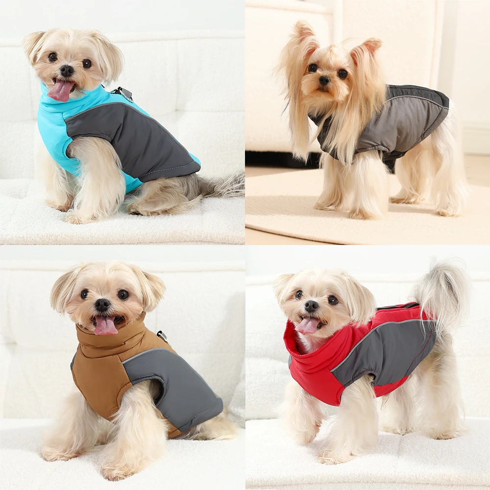Ropa cálida de invierno para mascotas, chaqueta reflectante a prueba de viento para perros pequeños y medianos, chaleco para Bulldog Francés, Yorkie, Pug, disfraz - imagen 5