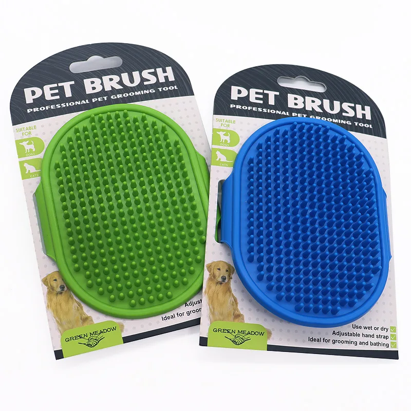 Cepillo de goma suave para perros y gatos, peine de silicona para baño de mascotas, removedor de pelo para mascotas, cosas para perros, peine para gatos, herramientas de aseo, suministros para mascotas