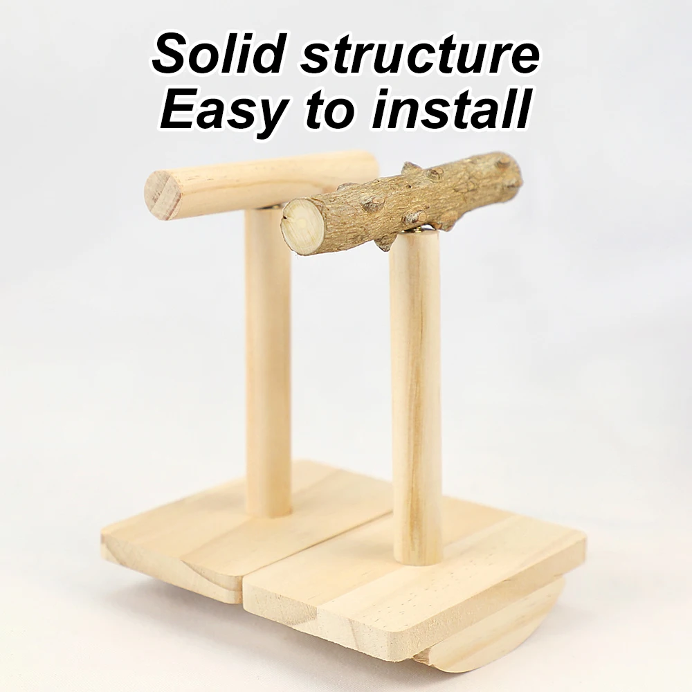 Soporte de percha de madera para loros, vástago de palisandro para periquitos pequeños y medianos, moler y masticar garras, juguete para pájaros, 1 ud. - imagen 4