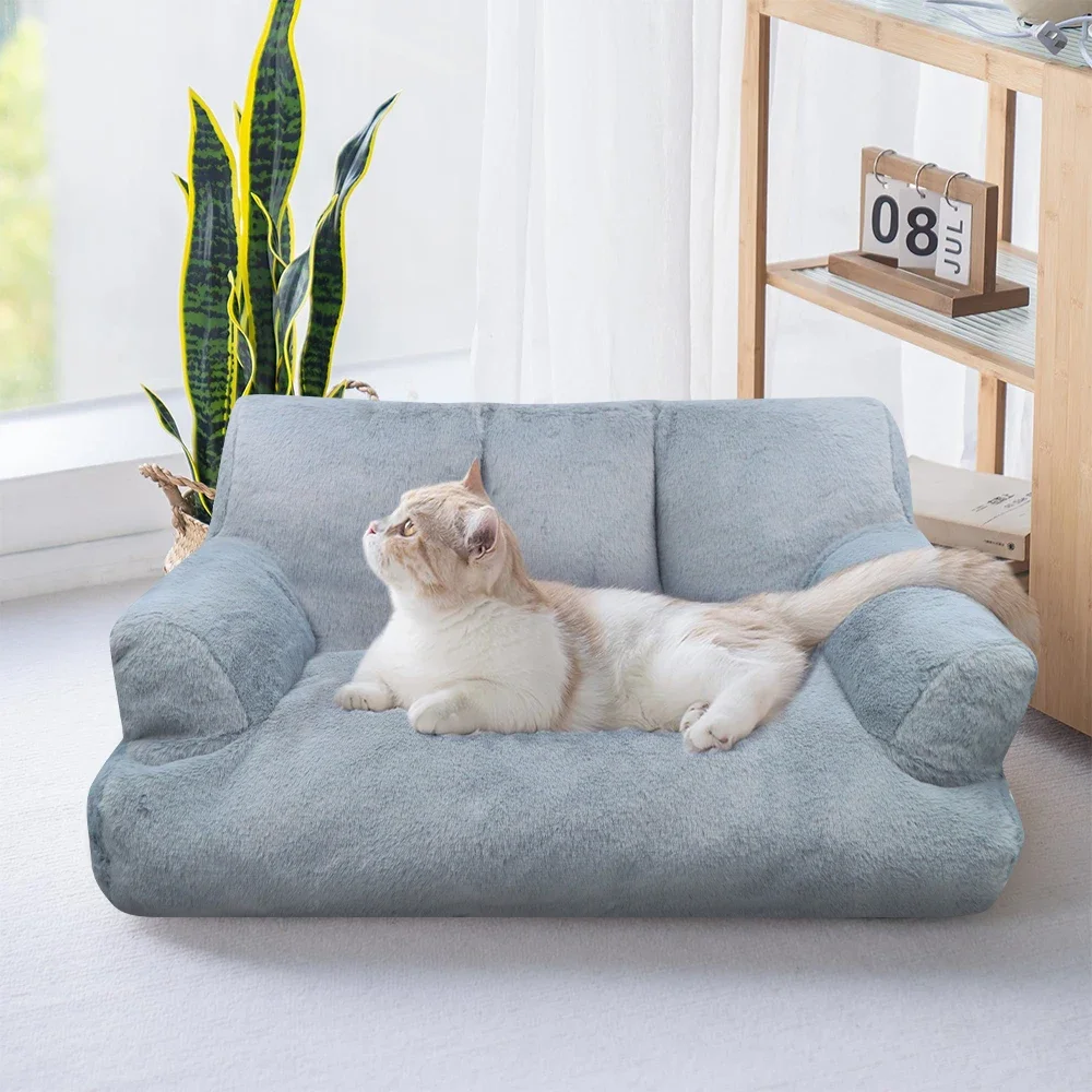 Sofá cama para mascotas de interior para gatitos, cama cómoda para perros pequeños a medianos, suministros para mascotas, sofá cama para gatos, calidez de invierno - imagen 2