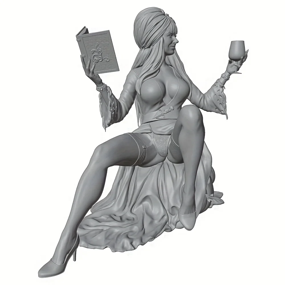 Figura decorativa mujer con gato y taza – Regalo amante de gatos - imagen 5