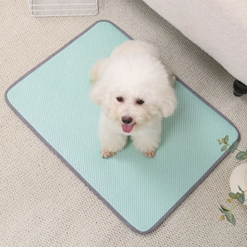 Estera refrescante tejida de mimbre para mascotas, almohadilla de cama cómoda y transpirable para perros, estera para dormir de verano para gatos, suministros de disipación de calor para cachorros y gatitos - imagen 3