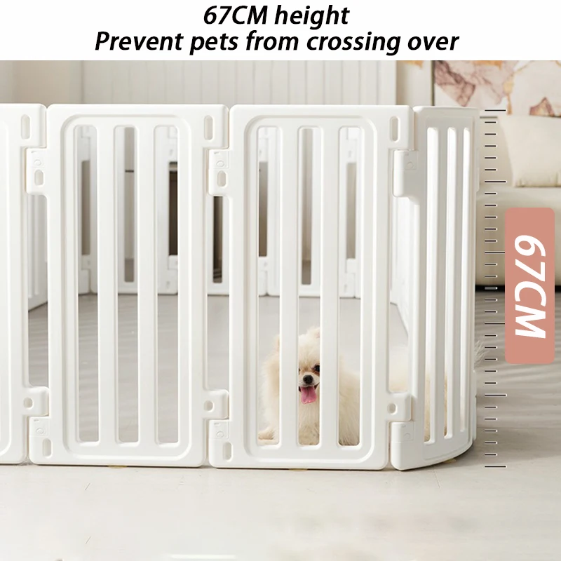 Cercas para perros de 67CM de alto, parque infantil blanco para interiores, jaula para perros grandes para el hogar, combinación gratuita, vallas para mascotas, productos de suministros para mascotas - imagen 5