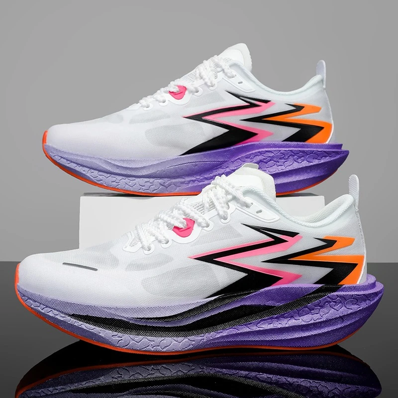 Zapatillas de correr a la moda para mujer, zapatillas deportivas transpirables suaves antideslizantes con amortiguación, nuevas zapatillas originales para hombre - imagen 4