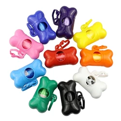 Soporte dispensador de bolsas para recoger caca de perro – Forma hueso