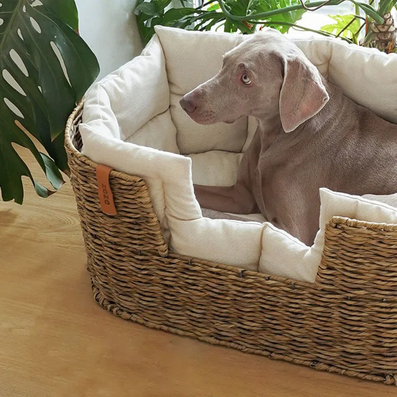 Camas grandes de ratán para gatos, cesta impermeable, comodidad para las cuatro estaciones, casas y Habitats, accesorios para mascotas, suministros de entrenamiento - imagen 3