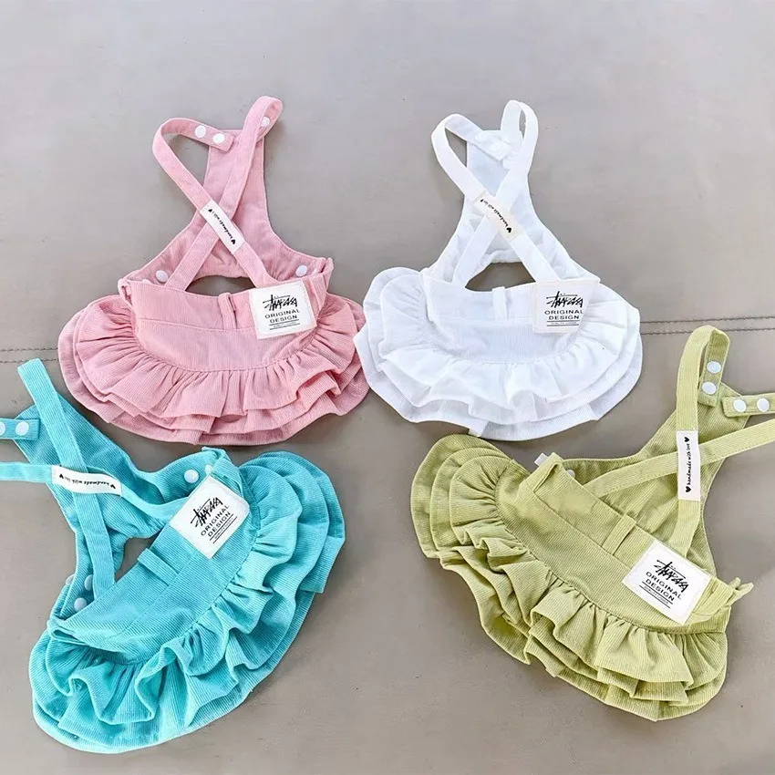 Falda midi con tirantes para perros, vestido de princesa para perros pequeños como Teddy Bichon, traje elegante para fiestas de perros, ropa al aire libre - imagen 2