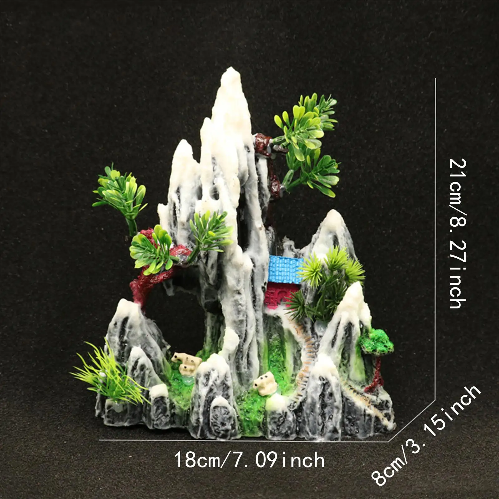 Fish Tank Landscape Artifical Rockery Tree Rock Ornament 18x8x21cm Lightweight Lifelike Hiding Cave Design Fish Tank Landscape Artifical Rockery Tree Rock Ornament 18x8x21cm Lightweight Lifelike Hiding Cave Design