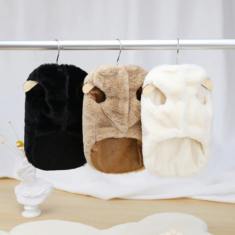 Pet Teddy Bear Legs Plush Coat Autumn/winter Dog Parkas Plush Clothing Compared To Teddy Bear Autumn/winter Vest Puppy Clothes - imagen 4