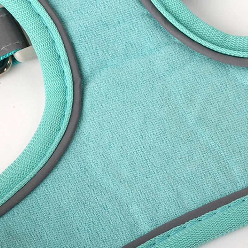 Arnés de pecho de gamuza para mascotas, chaleco, correa para perro, correa reflectante retráctil para pequeñas, ligeras y cómodas - imagen 5