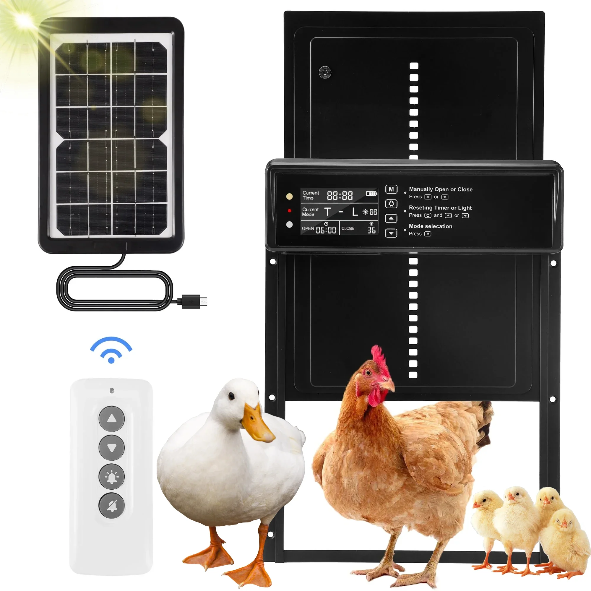 Puerta automática para gallinero con temporizador – Solar o a pilas - imagen 5