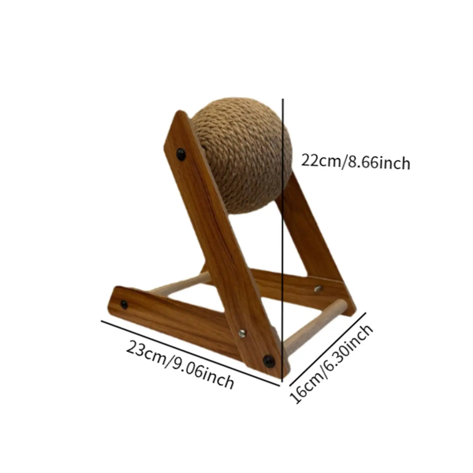 Cat Scratcher Toy Sisal Scratcher Ball Wood,Scratching Ball Toy,Interactive Pet Toy for Indoor Cats Small Animals Kitty