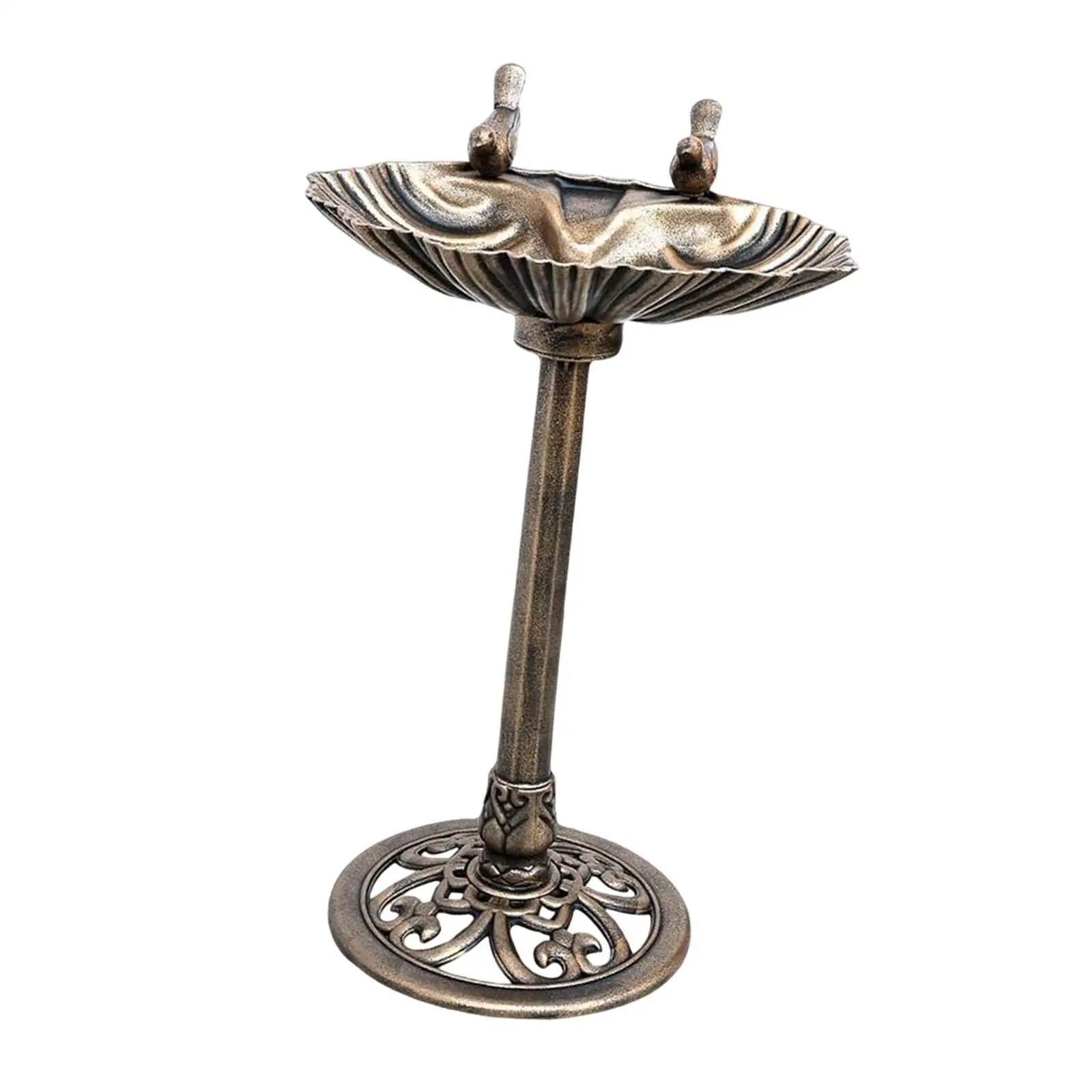 Pedestal de baño de pájaros para jardín, baño de pájaros, diseño Retro, resistente a la intemperie, fácil instalación, alimentador, expresiones de patio trasero, adorno de acentos