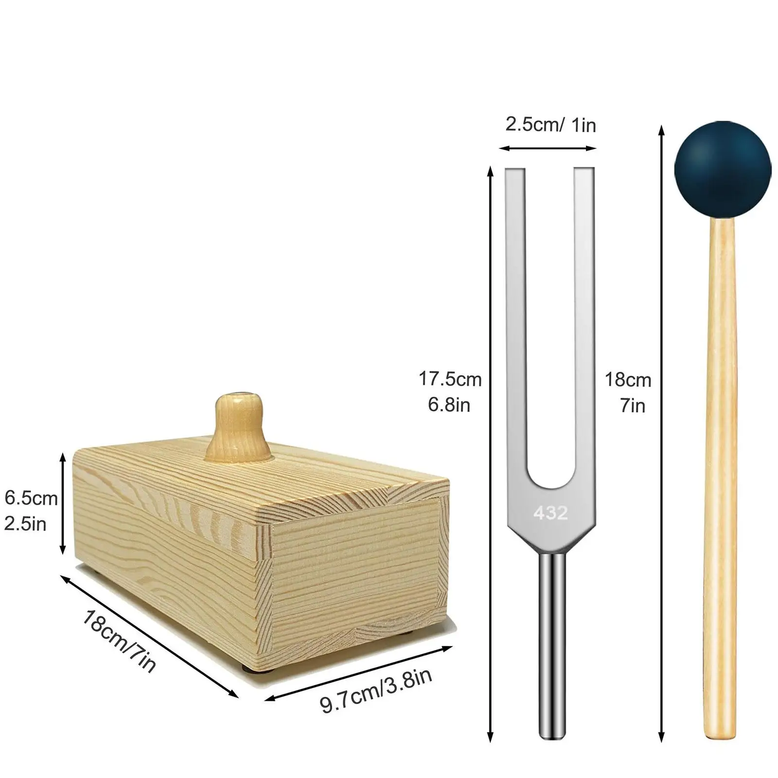 Diapasón 432 Hz para perros y gatos con caja de resonancia en madera - imagen 5