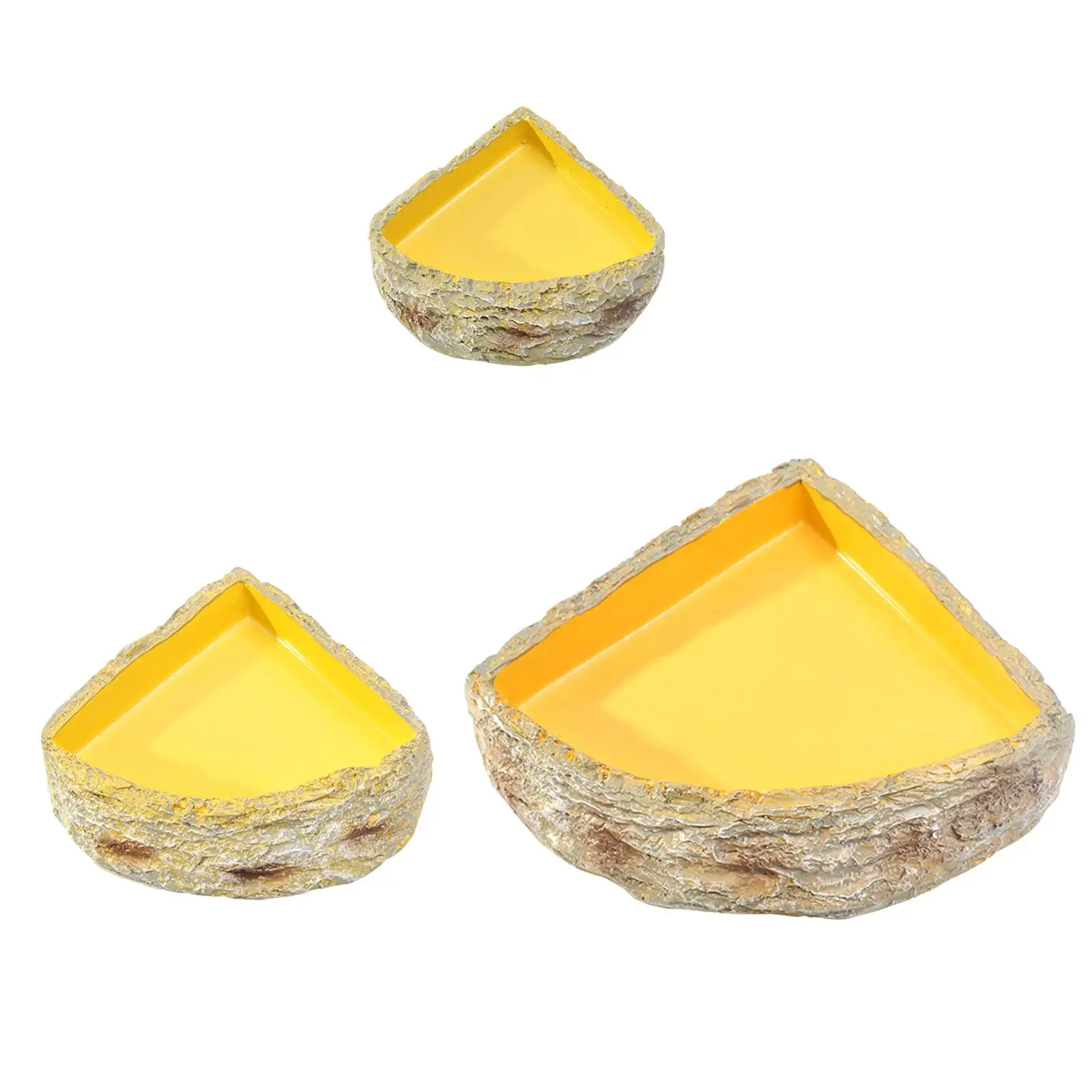 Reptile Water Dish Reptile Feeder Feeding Bowl Food Dish for Leopard Gecko Bearded Dragon