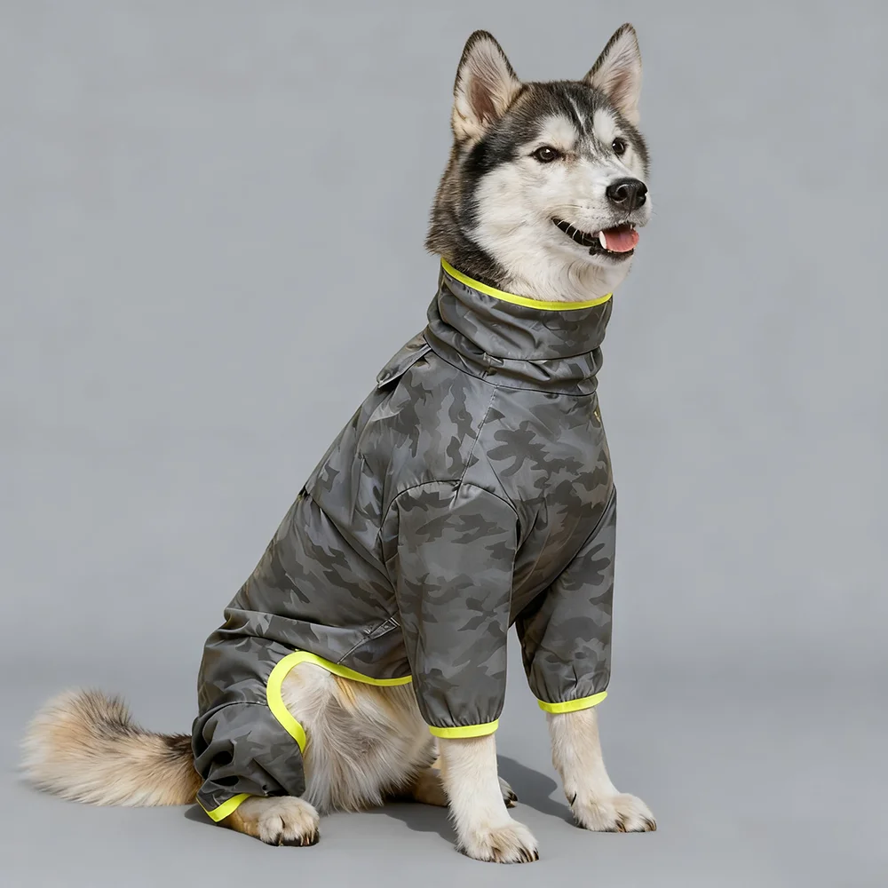 Chubasquero para perros grandes, impermeable, reflectante, chaqueta de lluvia Golden Retriever, impermeable para perros grandes y finos de cuatro patas para mascotas al aire libre XL-8XL - imagen 3