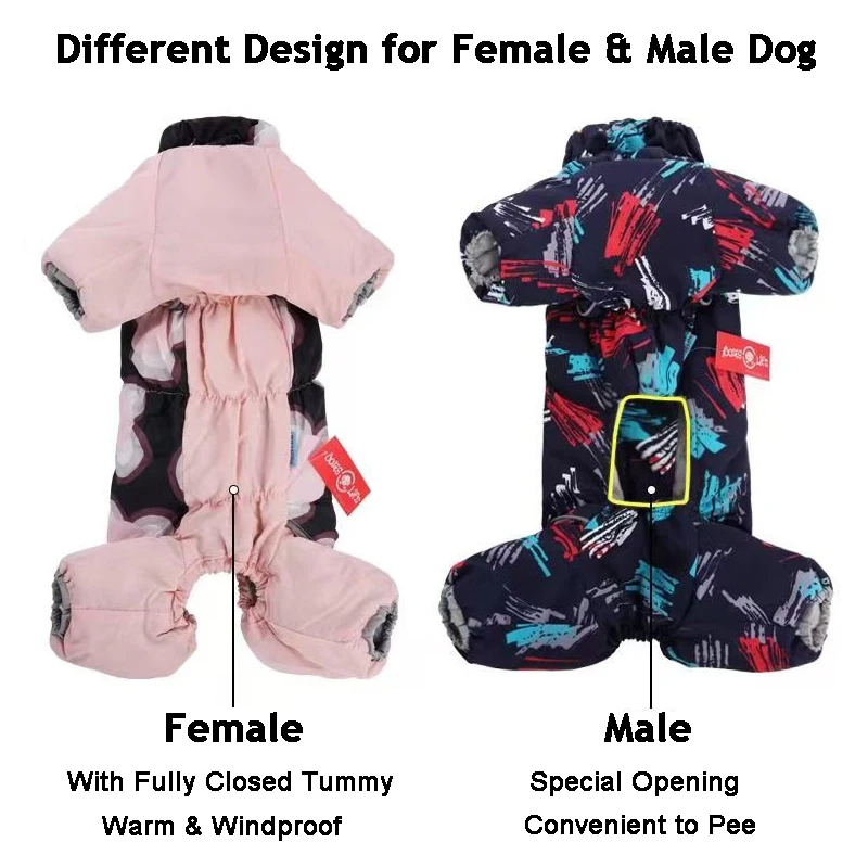 Mono impermeable reflectante para perros pequeños – Abrigo de nieve - imagen 3