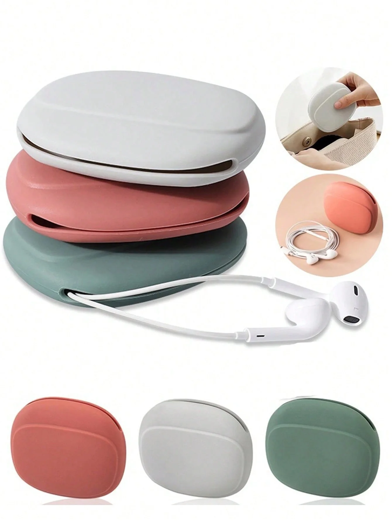 Bolsa organizadora cables silicona viaje - Auriculares y cargador - imagen 4