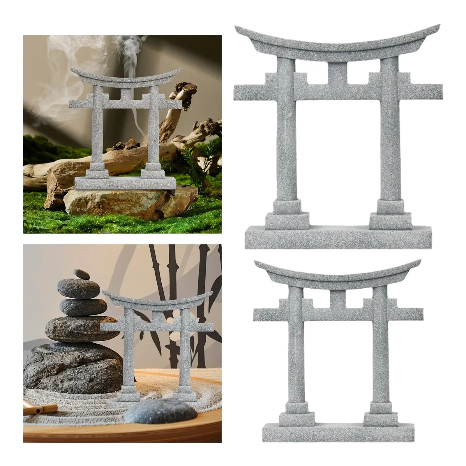 Japan Torii Gate Shrine Model Figurine Versatile Decorative Landscape Ornament