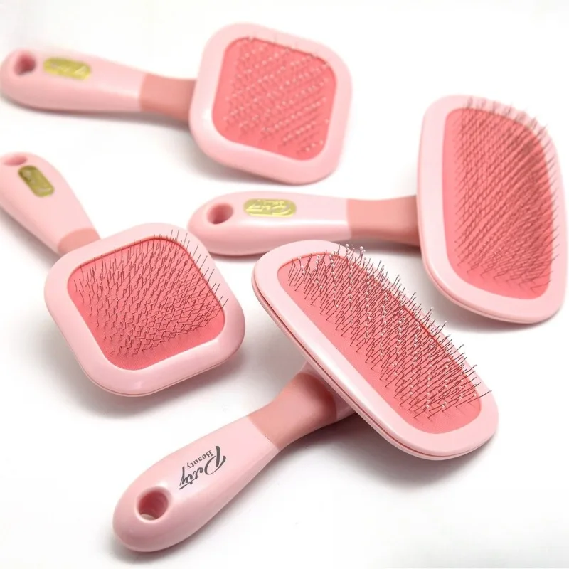 Peine para perros y gatos, masaje para mascotas, cabezal giratorio, aguja, protección de belleza, cepillo para depilación, peine para depilación, productos para mascotas, accesorios - imagen 3