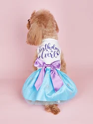 Vestido tutu con lentejuelas para perro mini de verano