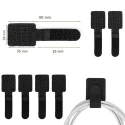 Organizador de cables reutilizable adhesivo ajustable para escritorio