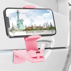 Soporte teléfono móvil para avión – Giratorio 360° color rosa