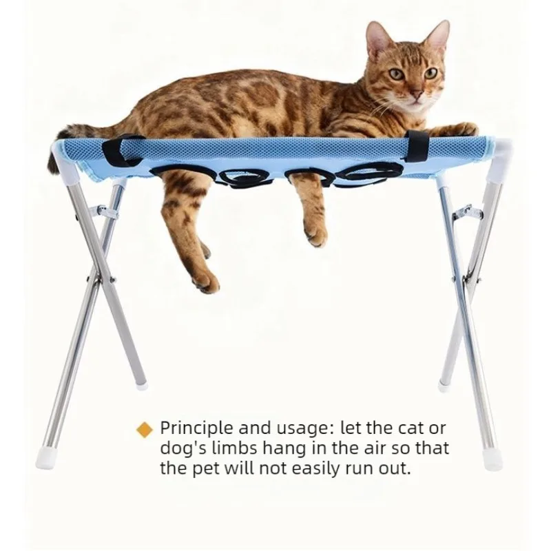 Hamaca colgante para gatos con arnés – Siesta y cuidado de uñas - imagen 5