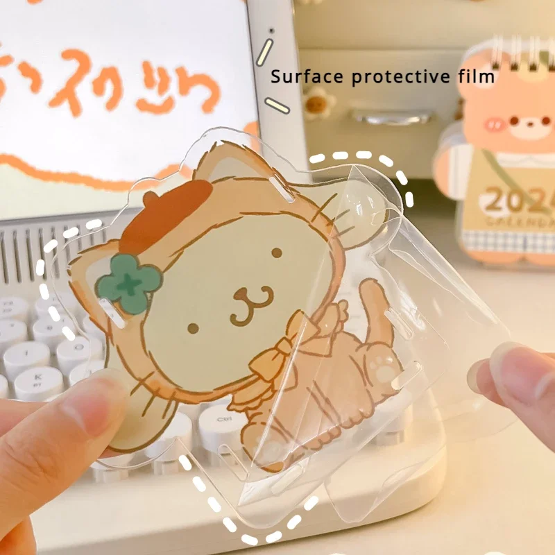 Bonito portalápices acrílico Sanrio, transparente, multifuncional, escritorio para niños, caja de almacenamiento de papelería de gran capacidad, organizador - imagen 5