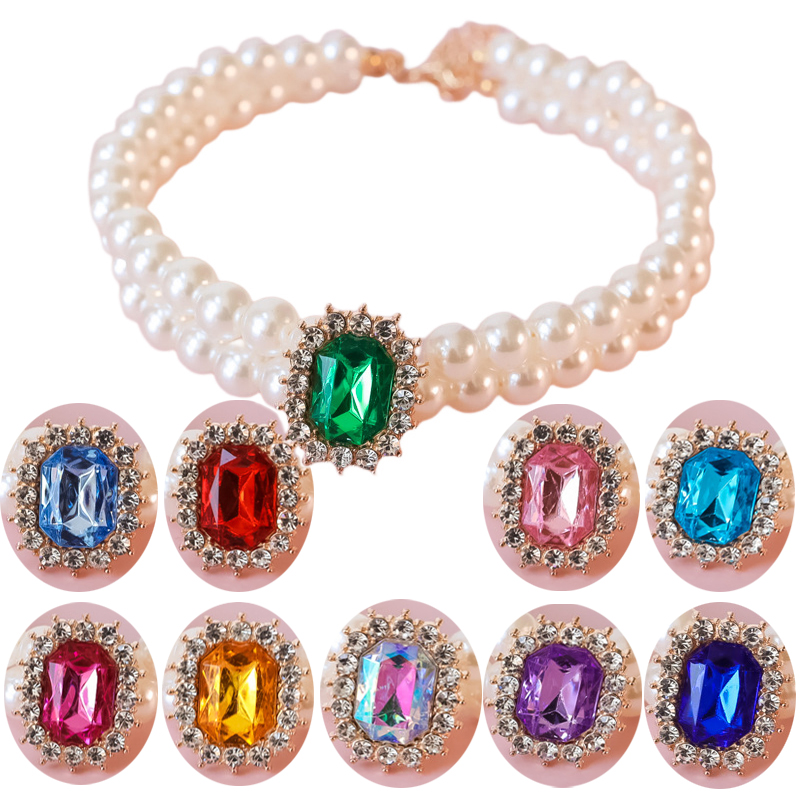 Collar perro - Vista principal de los collares de lujo con diamantes de imitación