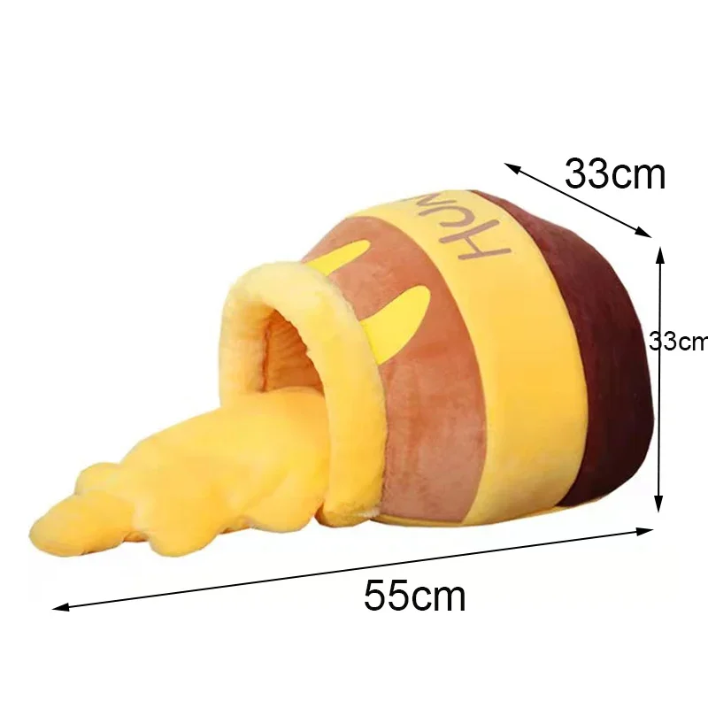 Honeypot Cat Bed Mat Winter Warm Cat Honey Jar Cave Bed Pet Dog Basket for Small Dog Kitten Plush Cushion Lounger Dog Cats House - imagen 4