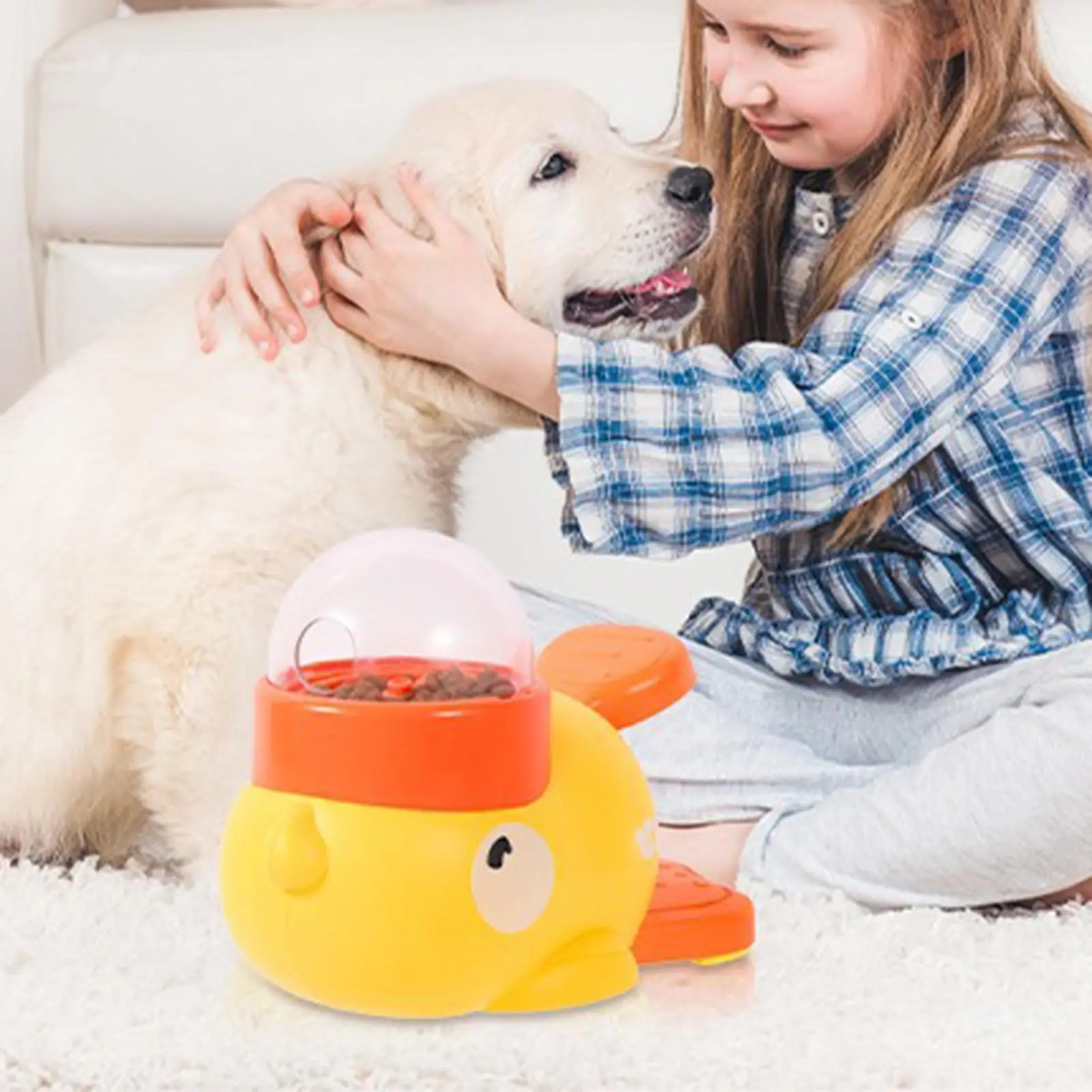 Comedero lento para perros con forma de pato – Interactivo y seguro - imagen 2