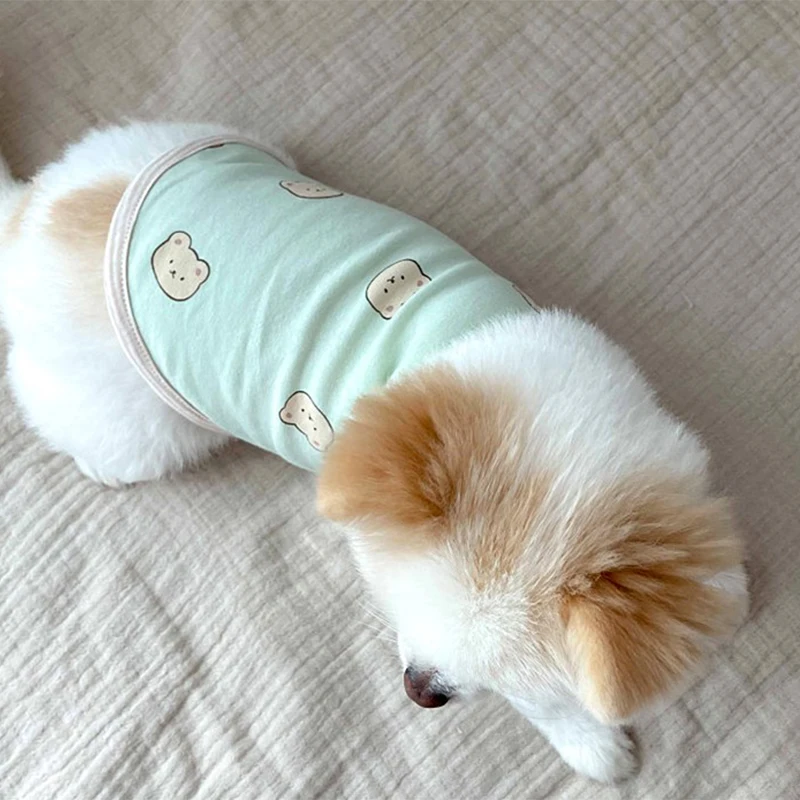 Ropa de verano para mascotas, chaleco de algodón para perros, camisas para cachorros, perros pequeños, gatos, Bulldog Francés, Chihuahua, Pug - imagen 5