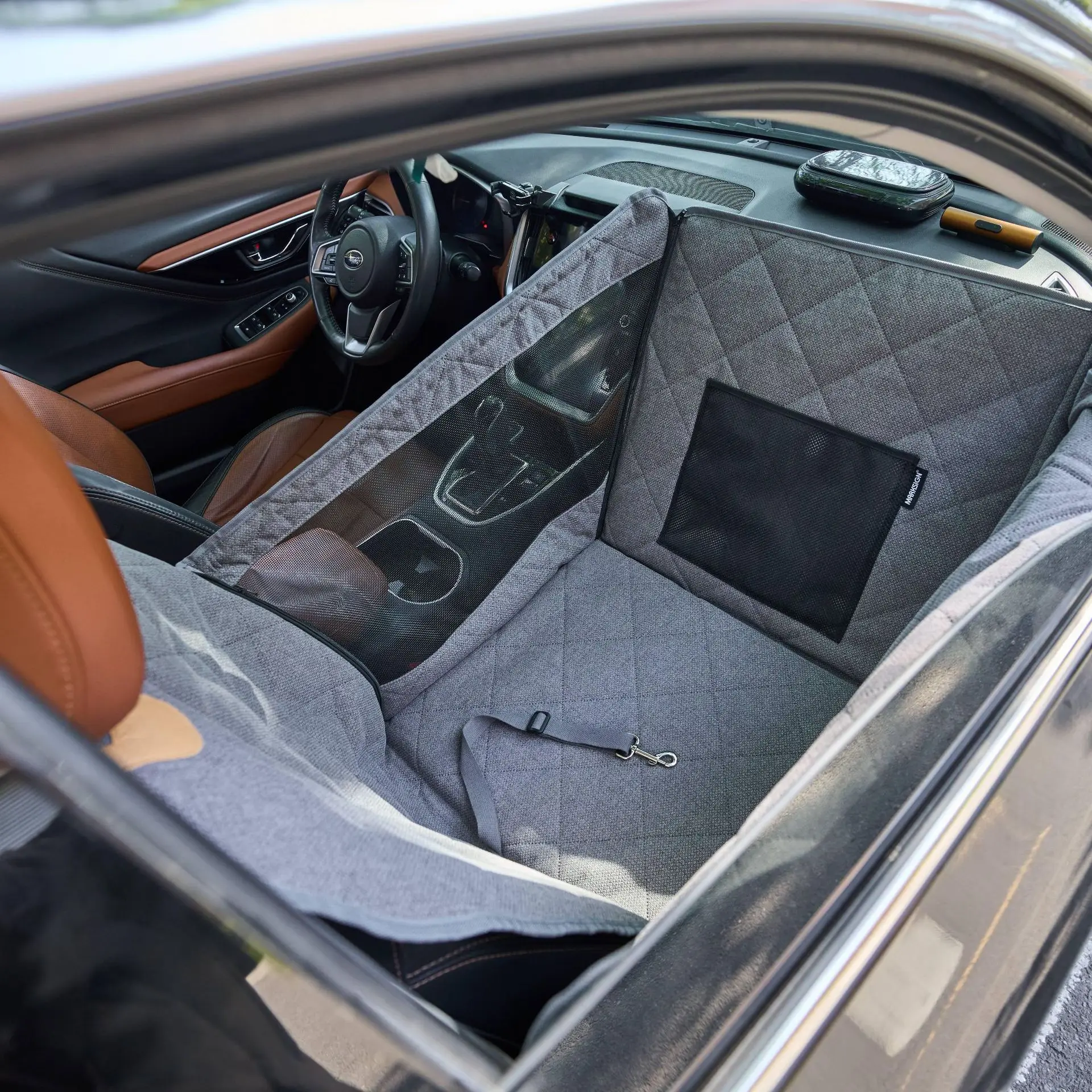 Funda de asiento delantero para perros en coche – Portabebés cerrado - imagen 3