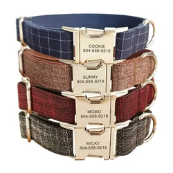 Collar personalizado para perros con grabado y placa de identificación