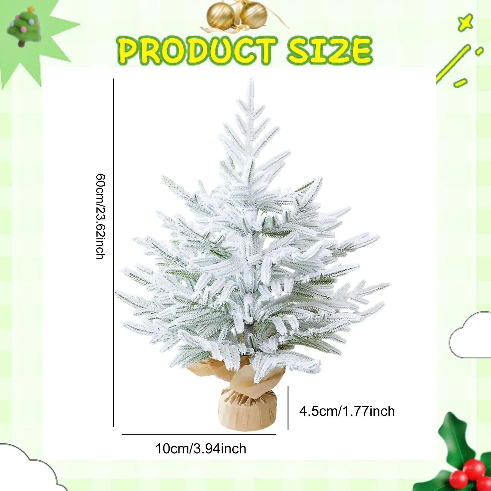 Mini Christmas Tree Small Tabletop Tree Decorative Dense Branch Holiday Décor for Malls Holiday Restaurant Party Store