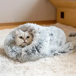 Saco de dormir felpa cierre completo para gato y perro – Para invierno