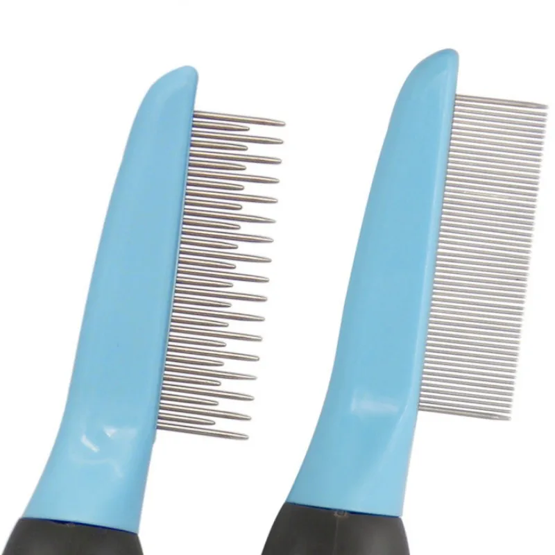 Peine de acero inoxidable para masaje de gatos, cepillo para quitar el pelo de mascotas, peines de apertura anudados - imagen 3