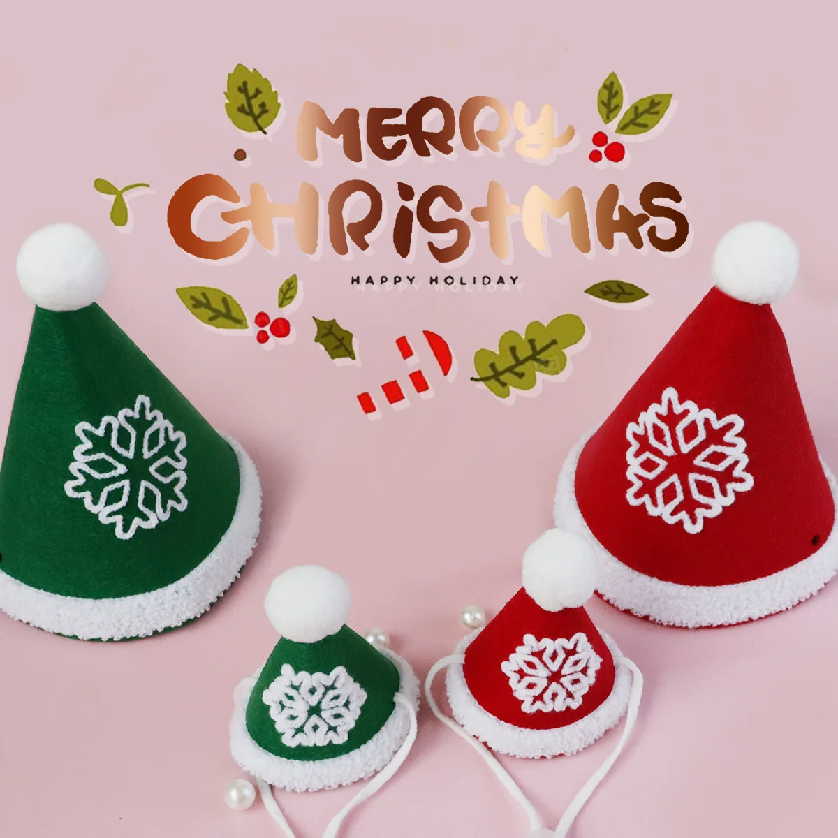 Bufanda navideña para mascotas, sombrero con forma de copo de nieve, bufanda bonita para perros pequeños y medianos, decoración navideña de Año Nuevo, accesorios para cachorros