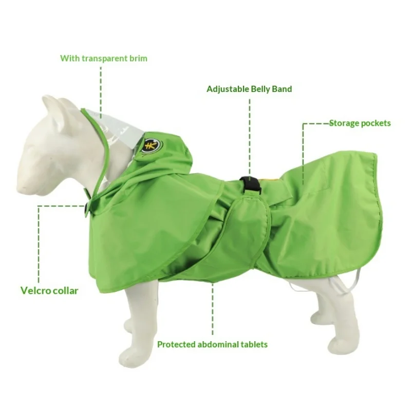 Poncho lluvia impermeable con capucha para perros pequeños - imagen 5