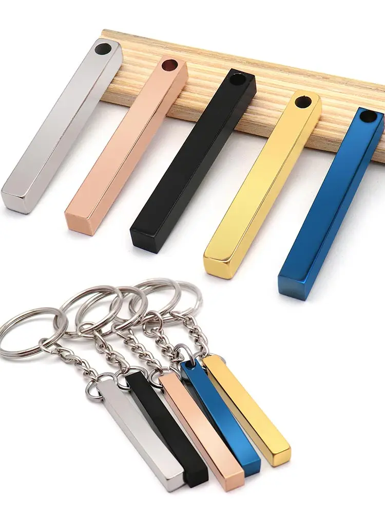 Venta al por mayor, 100 Uds., collar con colgante de acero inoxidable, etiqueta de perro, joyería de identificación, dijes de regalo de moda, llaveros con etiqueta, llavero con nombre personalizado - imagen 5