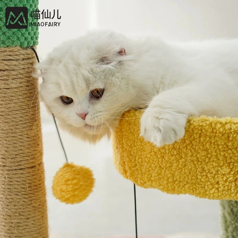 Poste de rascado sisal estilo cactus para gato torre escalada - imagen 5