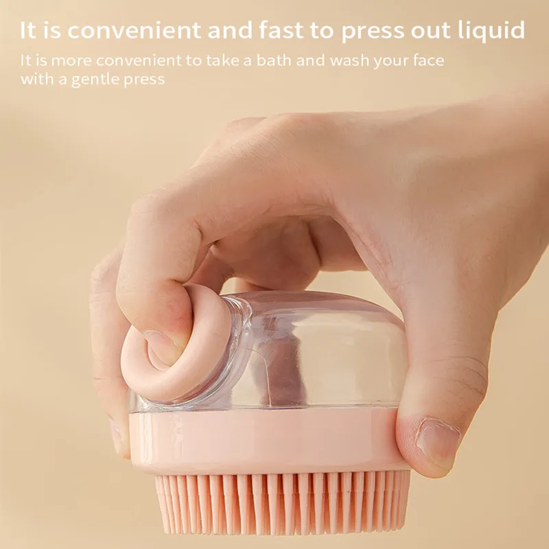 Cepillo de silicona para perros, cabezal Manual, champú para mascotas, masajeador, cepillo de baño, dispensador de masaje para lavado de cachorros, cepillos de ducha para el cuidado de mascotas - imagen 3