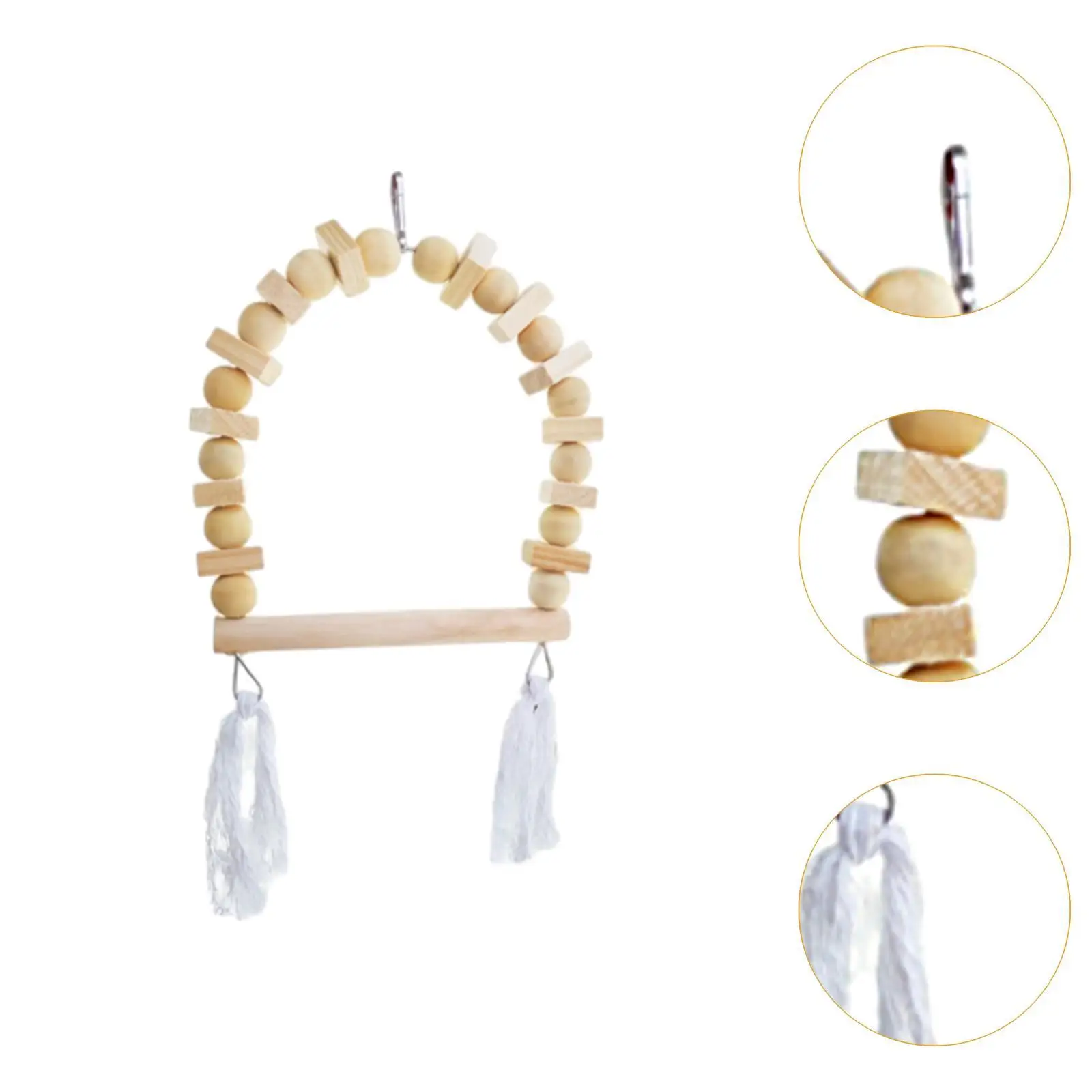 Bird Swing, Wooden Training Toys, Hanging, Standing, Animal Claw Grinding Stand for Parakeet Balance Exercise Training