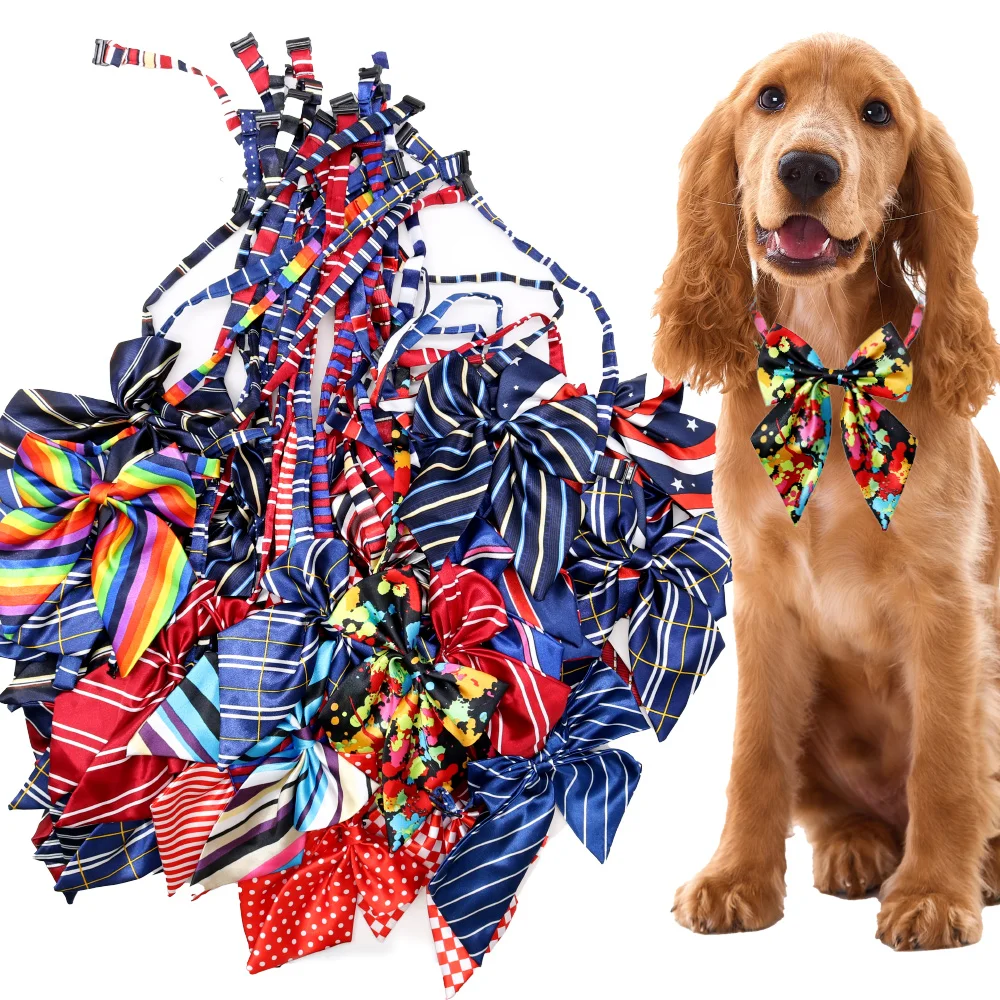 50/100 Uds. Pajaritas para perros a granel para perros pequeños, pajarita para perros, corbatas mezclan 50 colores, accesorios para el cuidado de mascotas