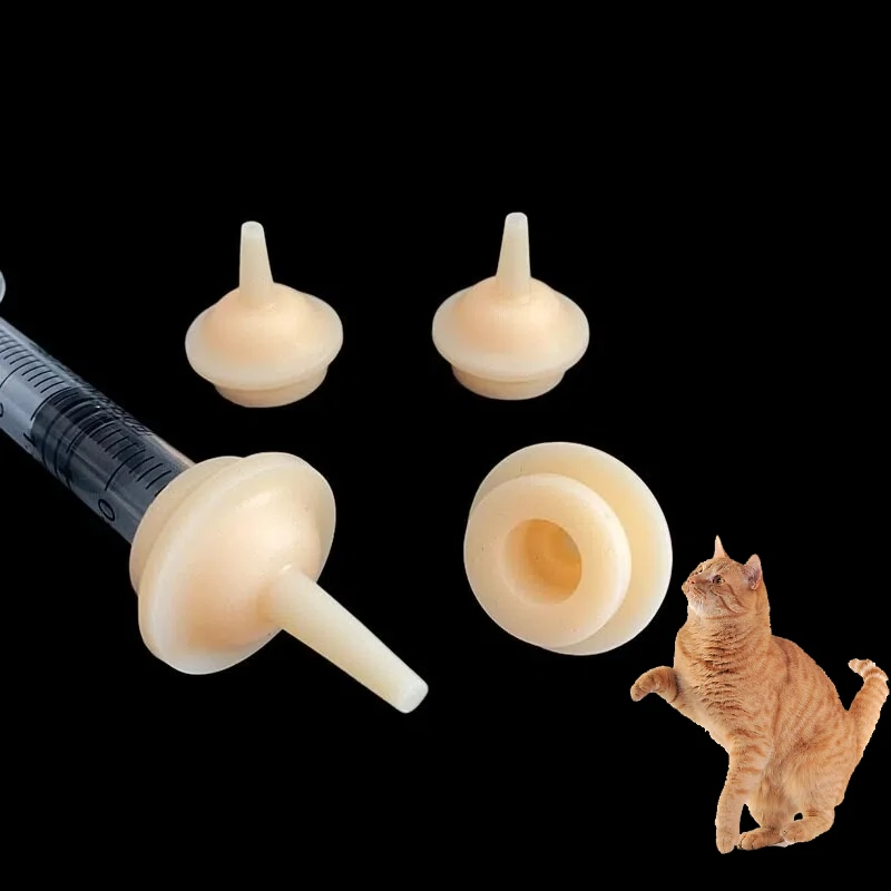 Tetina de alimentación para mascotas de tamaño S/M/L, Mini herramienta de alimentación de silicona, chupete de alimentación para recién nacidos, animales pequeños, gatito, cachorro, tetina de alimentación, 5 uds.