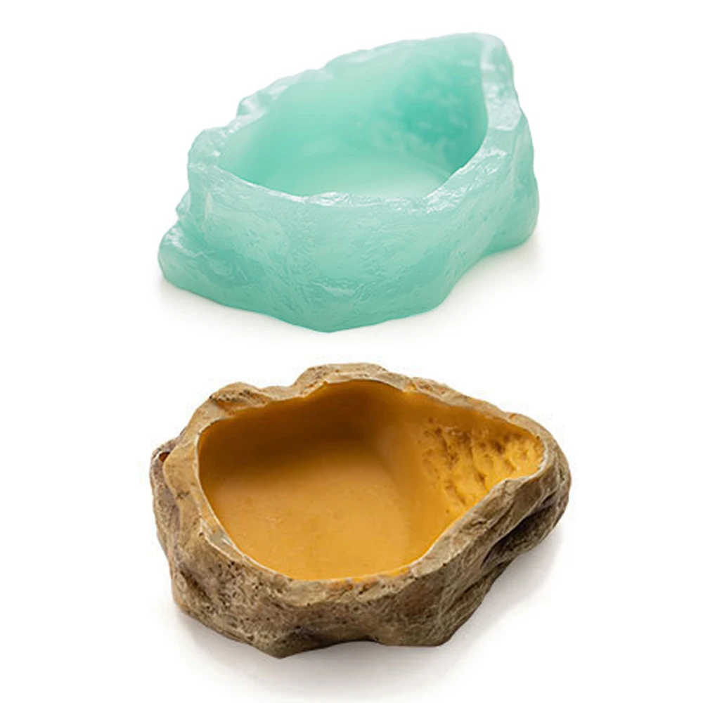 Cuencos para reptiles de resina noctilucosa, plato de gusano para alimentación, alimentador de lombriz de comida, cuenco de agua para reptiles, Rana, Gecko, serpiente, arañas, tortugas, 1 ud. - imagen 3